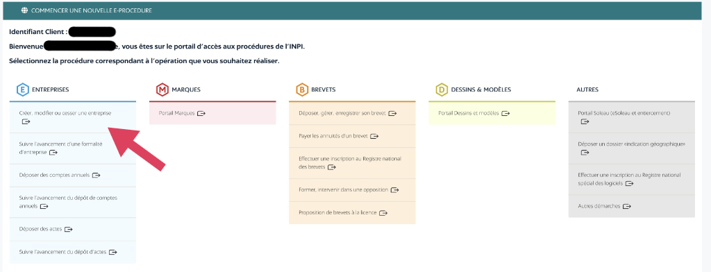copie écran portail e-procédure