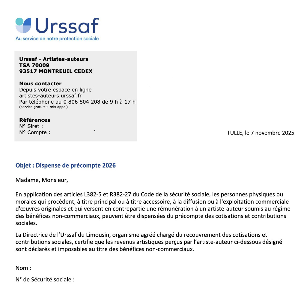 Dispense de précompte dispense de précompte