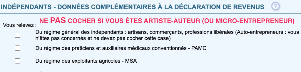 copie d'écran du site des impôts