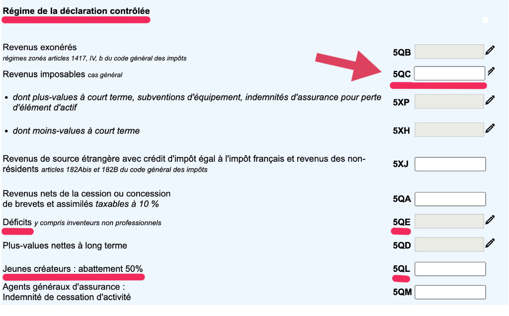 copie d'écran du site des impôts