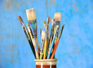 pinceaux, peinture